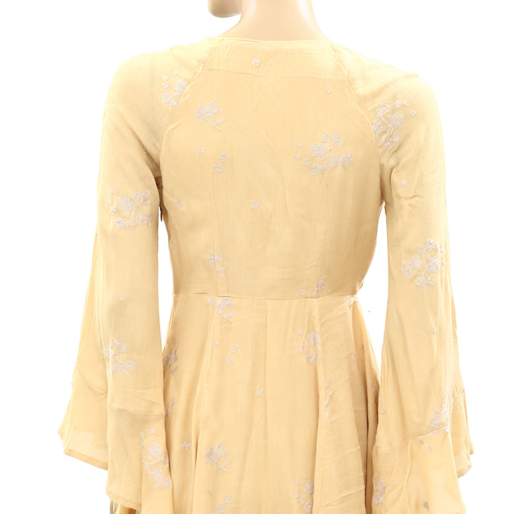 Free People Jasmine Floral Embroidered Tunic Dress