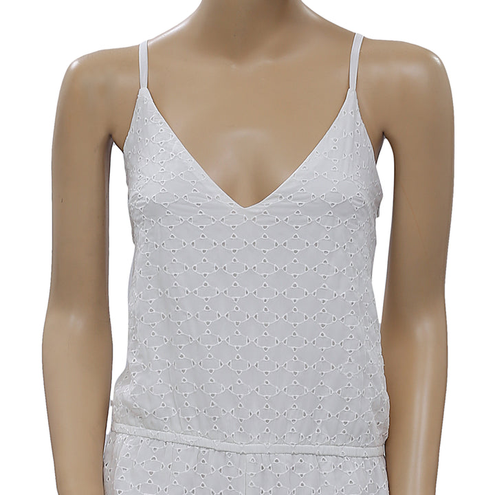 Anthropologie White Eyelet Romper Dress