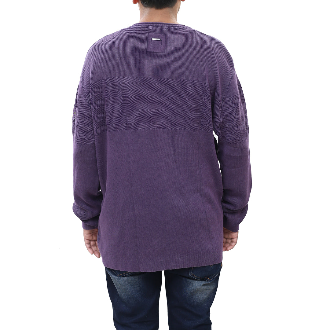 Engbers Men's Rundhals Lila Pullover Sweatshirt