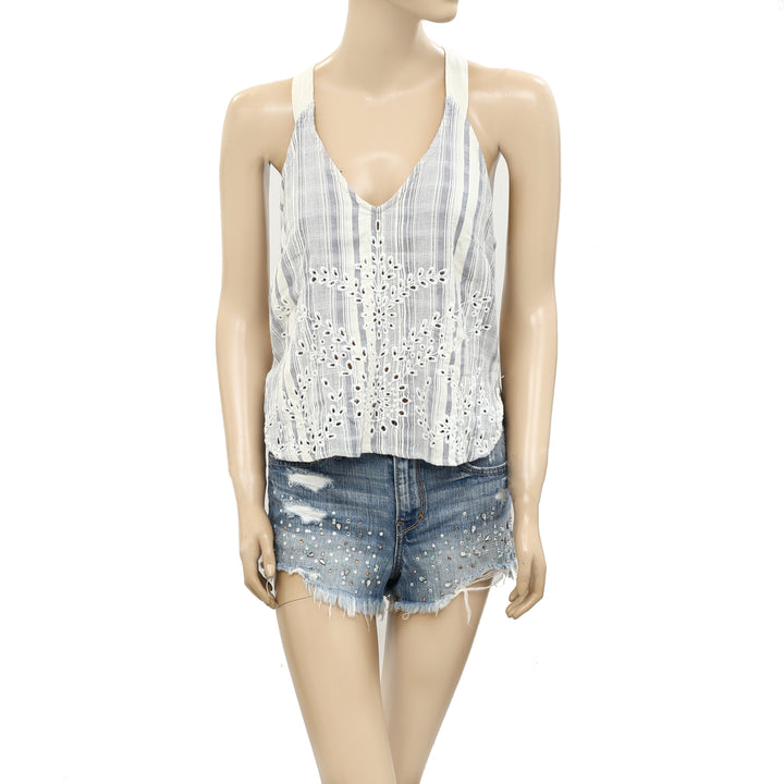 Ecote Urban Outfitters Dani Eyelet Tank Cropped Top