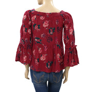 Odd Molly Anthropologie Floral Printed Mirror Blouse Top