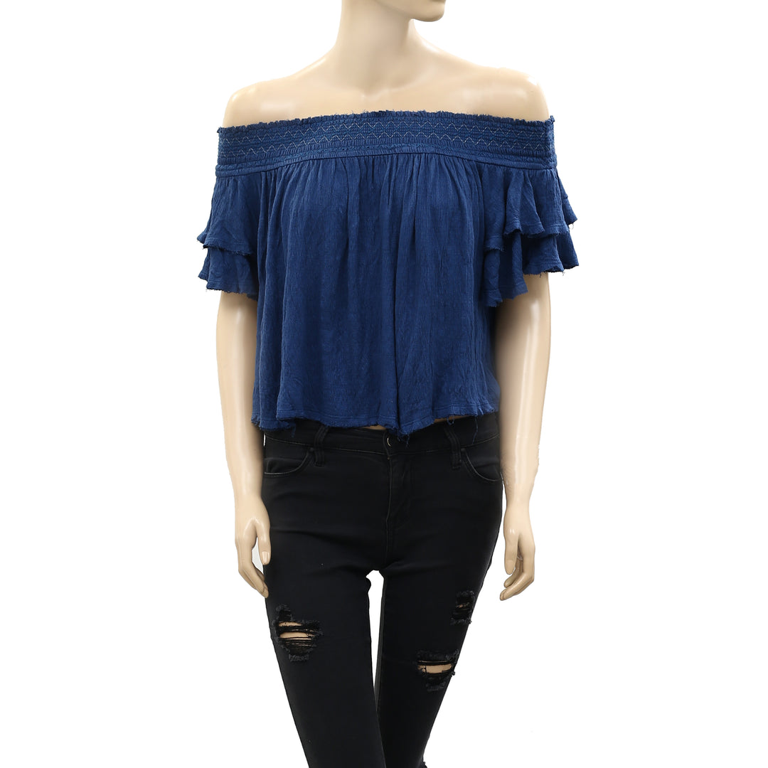 Free People Santorini Swingy Crop Top Off The Shoulder