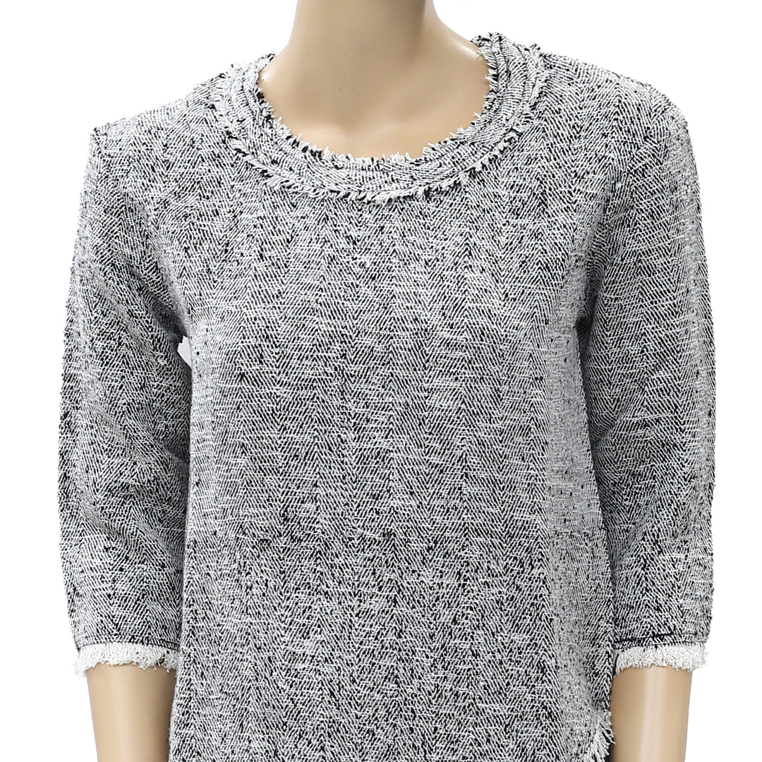 IRO Bardy Tweed Boucle Knited Pullover Sweatshirt Top