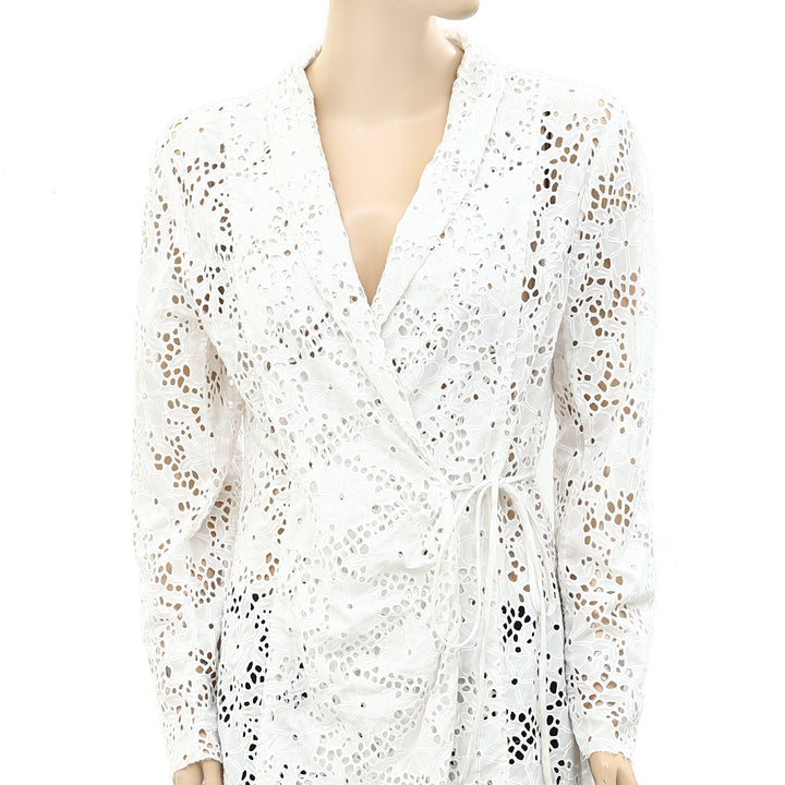 Merlette Zahara Jacket in White Wrap Tunic Top