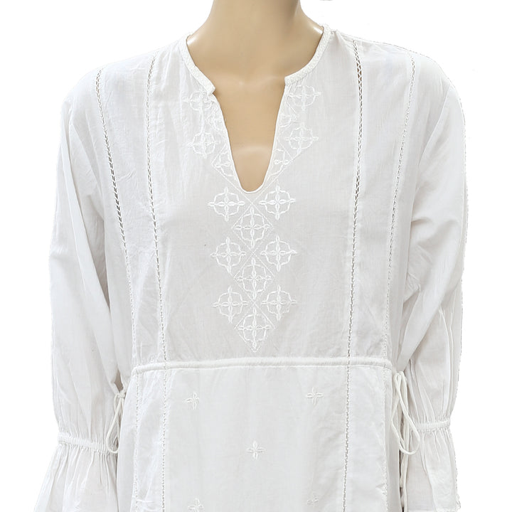 Ulla Johnson Embroidered Ivory Mini Dress