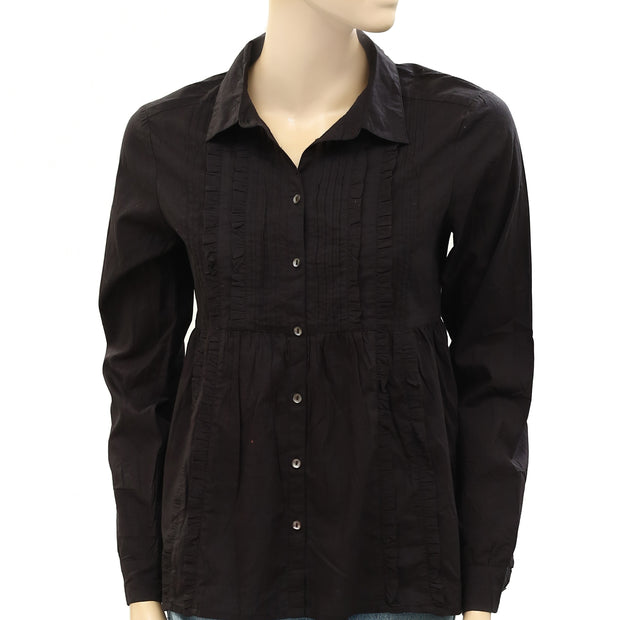 Odd Molly Anthropologie Solid Buttondown Shirt Top