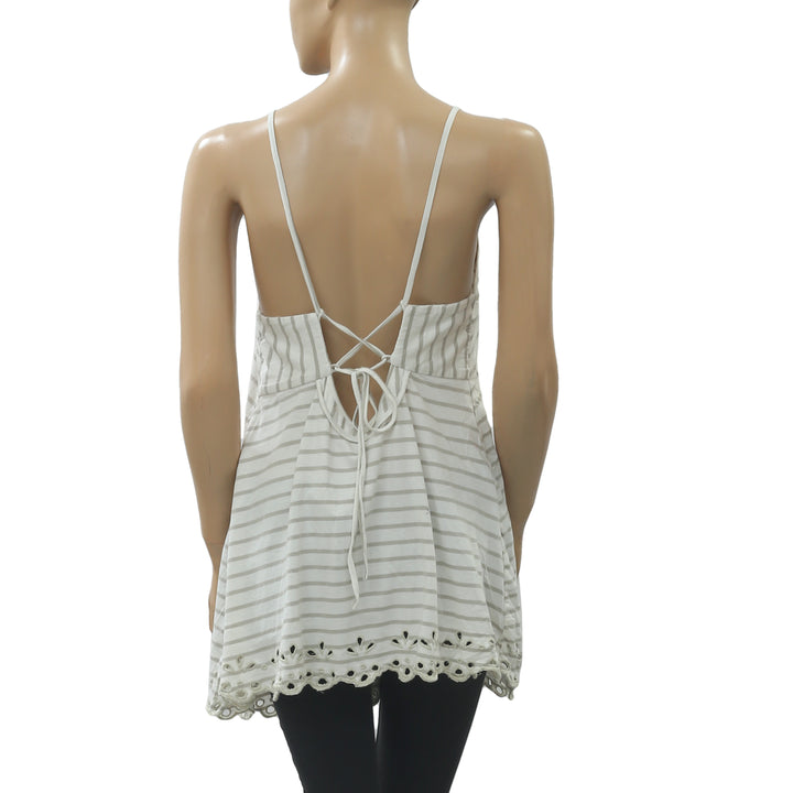 Free People Seafaring Embroidered Cami Tunic Top