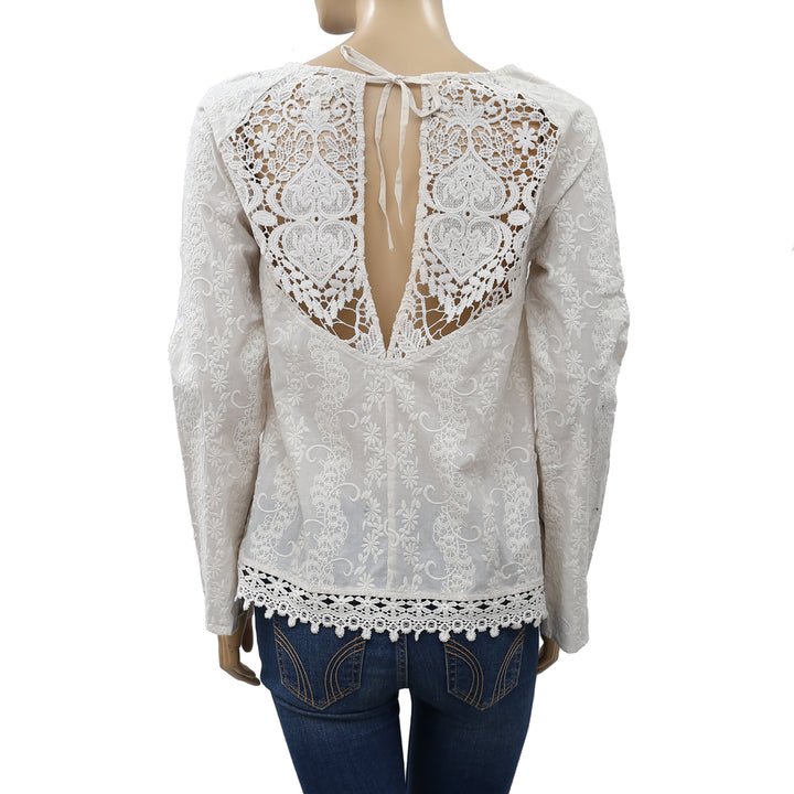 Odd Molly Anthropologie Floral Embroidered Blouse Top