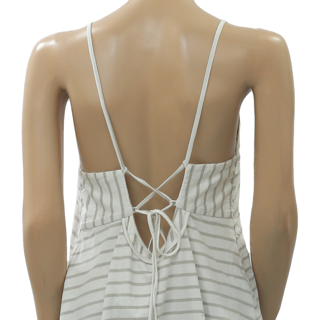 Free People Seafaring Embroidered Cami Tunic Top