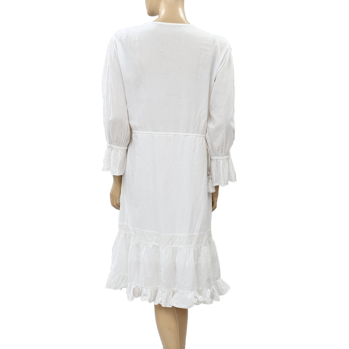 Ulla Johnson Embroidered Ivory Mini Dress