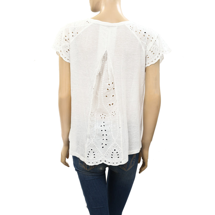 Odd Molly Anthropologie Eyelet Embroidered Blouse Top