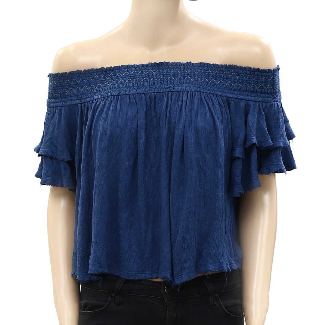 Free People Santorini Swingy Crop Top Off The Shoulder