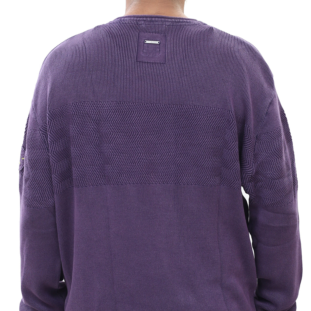 Engbers Men's Rundhals Lila Pullover Sweatshirt