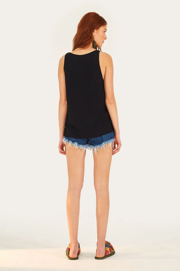 Farm Rio Anthropologie Basic Regatta Tank Blouse Top