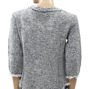 IRO Bardy Tweed Boucle Knited Pullover Sweatshirt Top