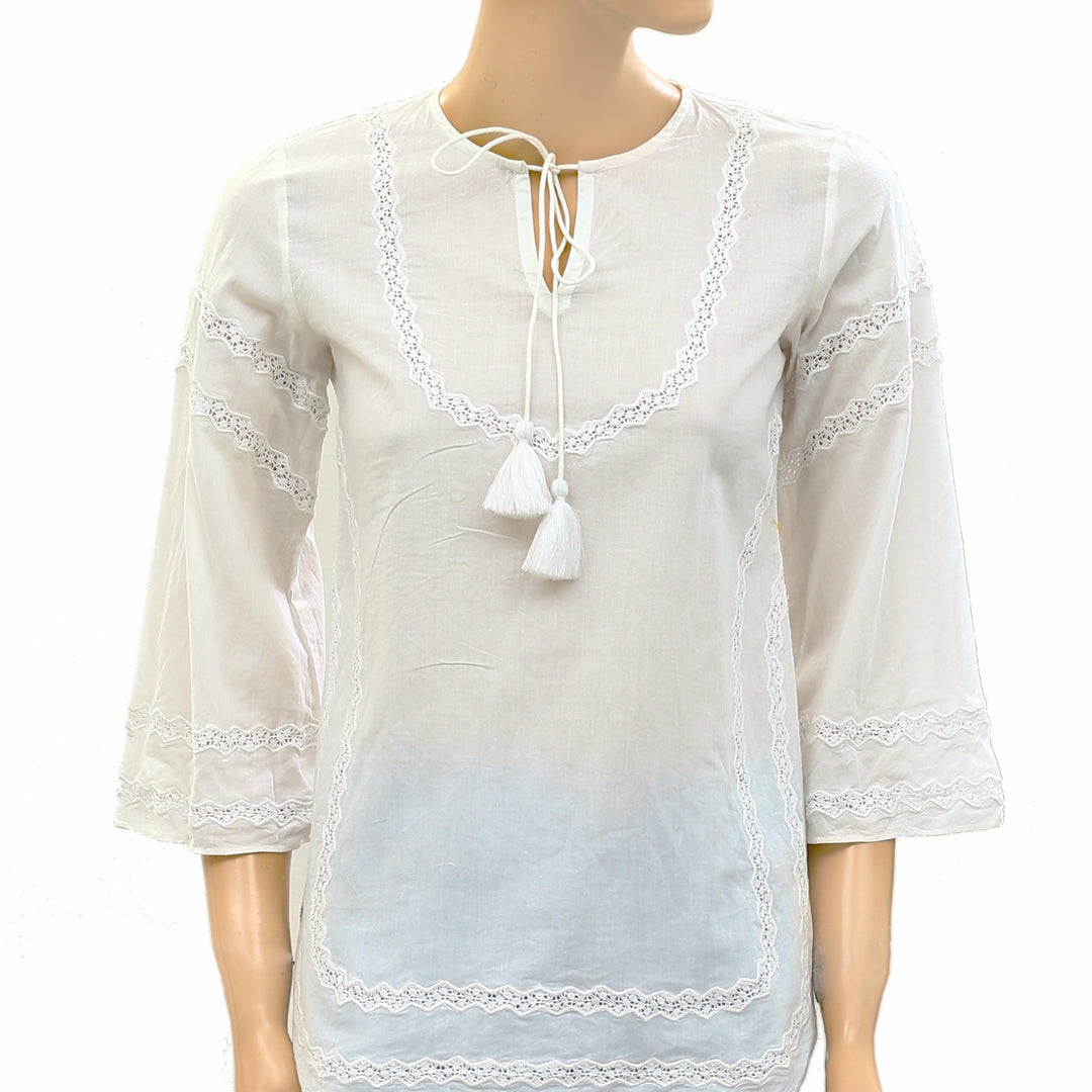 Sezane Lace Blouse Top