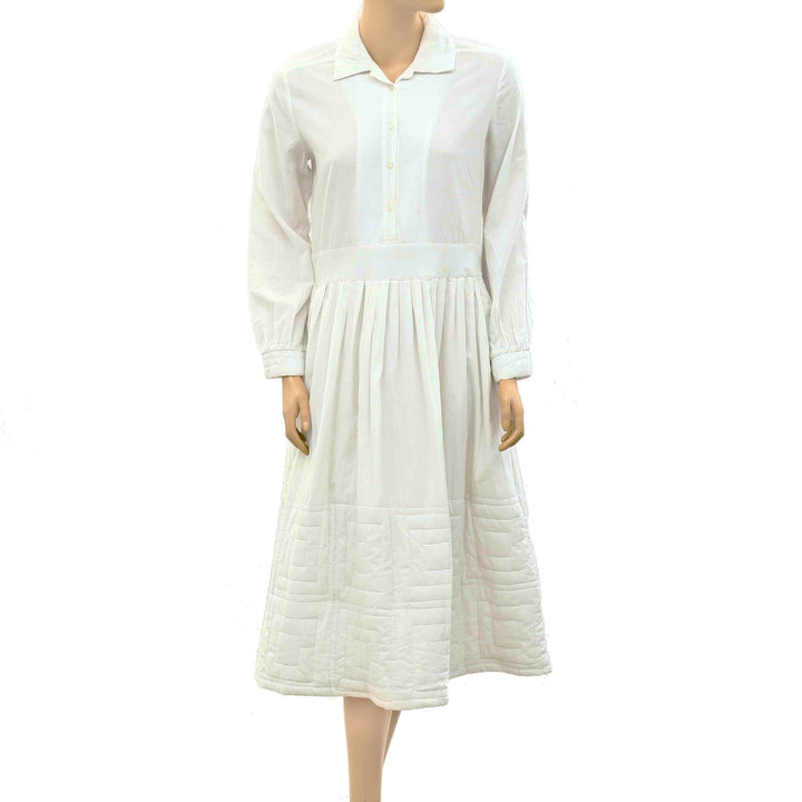 La Dovitch Solid Shirt Midi Dress S