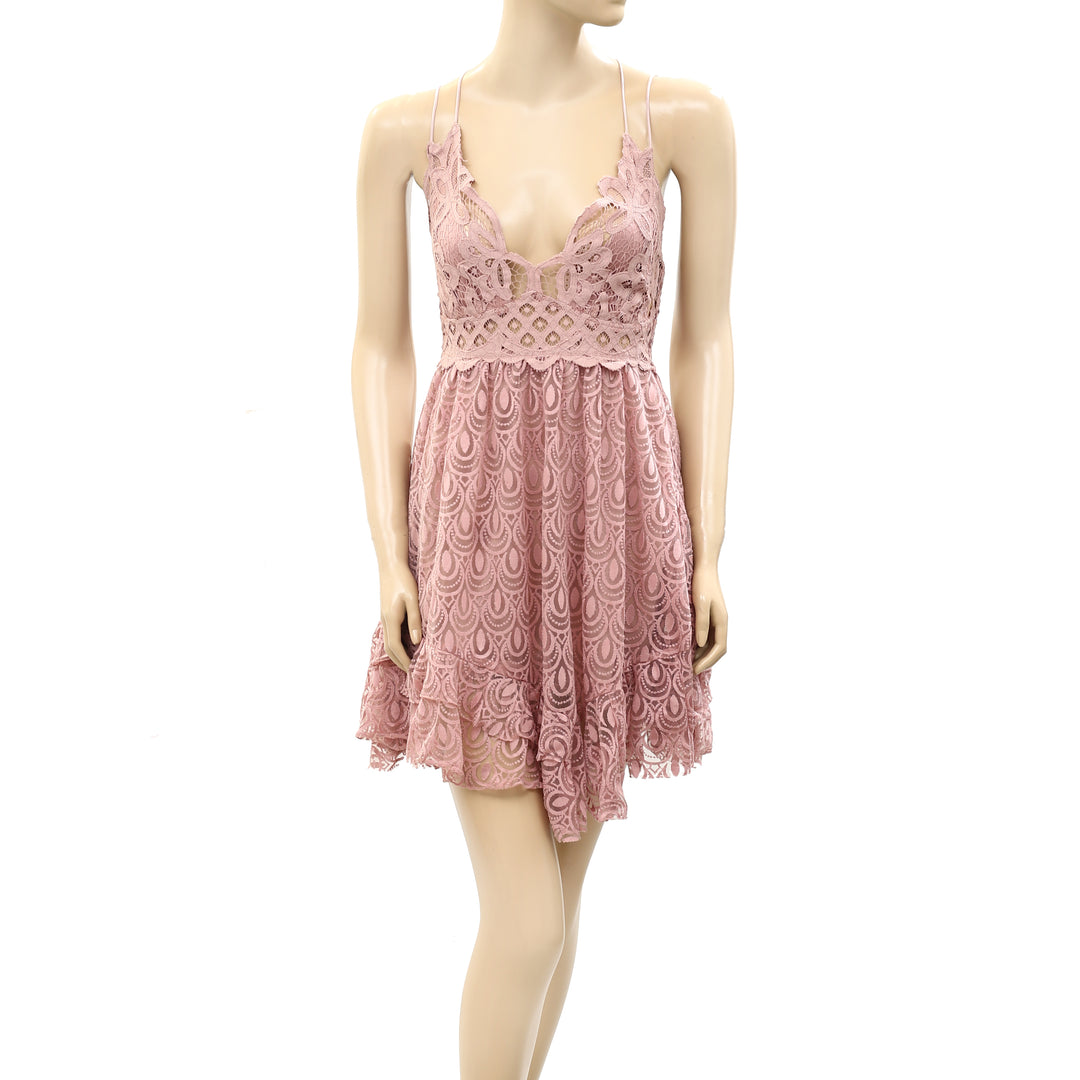 Free People FP One "Adella" Burnout Slip Mini Dress White Chocolate Couture Free People FP One "Adella" Burnout Slip Mini Dress White Chocolate Couture