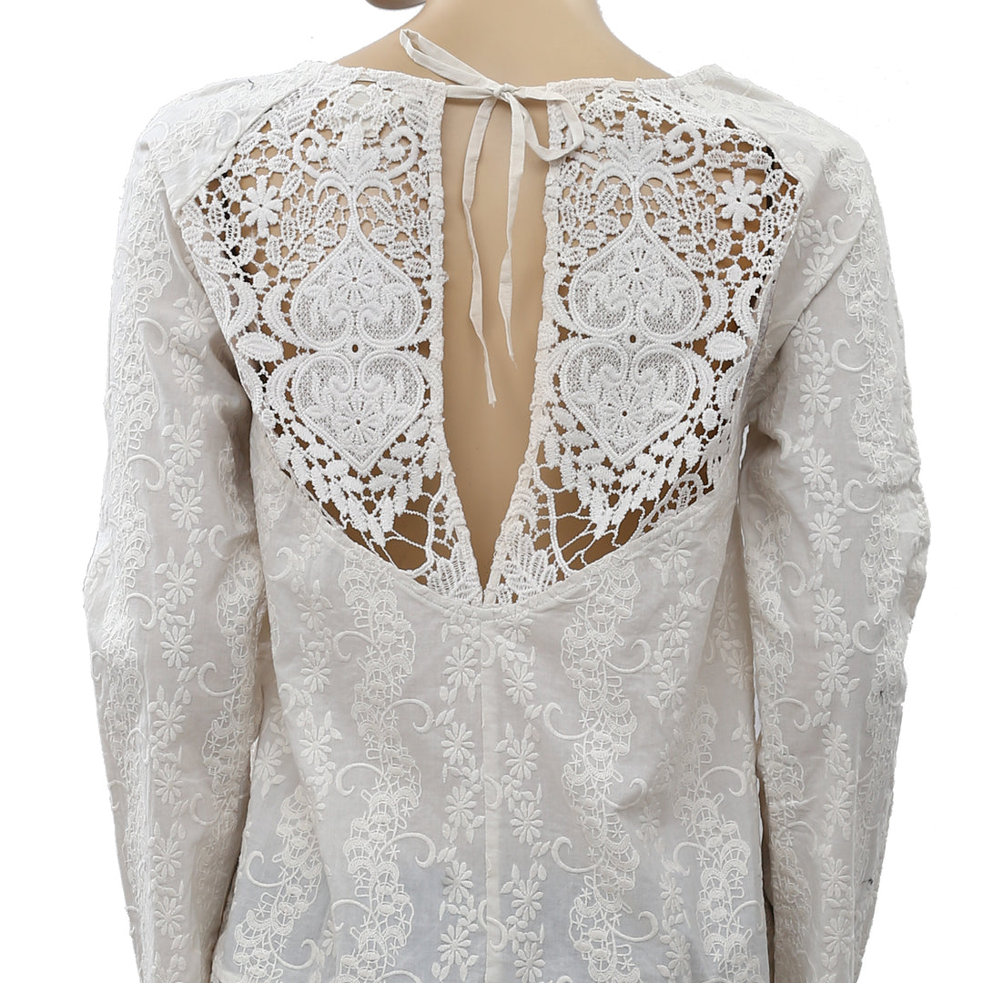 Odd Molly Anthropologie Floral Embroidered Blouse Top