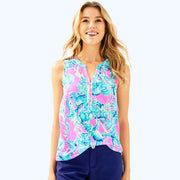 Lilly Pulitzer Essie Lobsters Tank Blouse Top