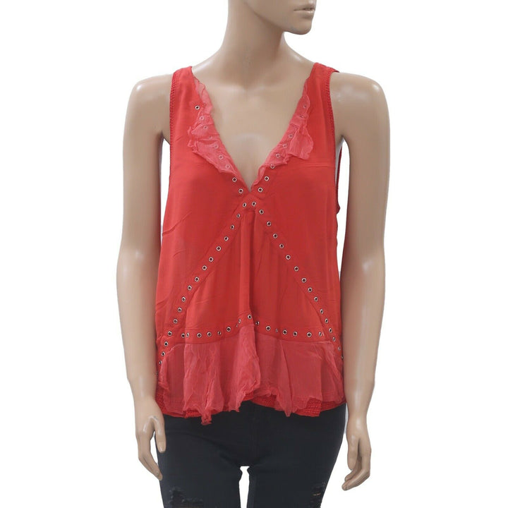 IRO Sackson Tank Red Blouse Top