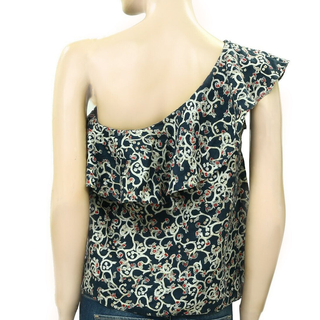 ISABEL MARANT ÉTOILE Thomy One-Shoulder Printed Blouse Top