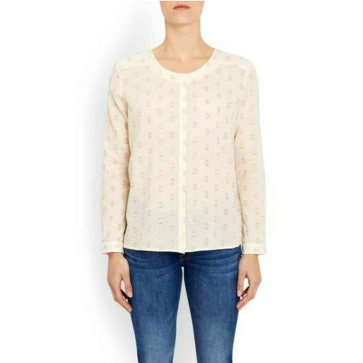 Des Petits Hauts Taranis Lurex Metallic Shirt Top