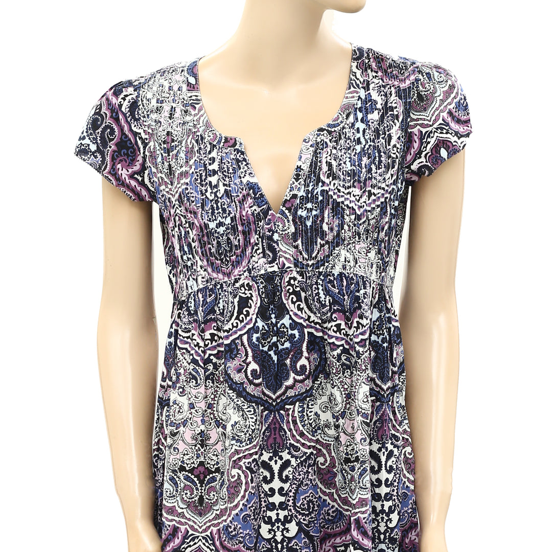 Odd Molly Anthropologie Paisley Printed Embroidered Mini Dress
