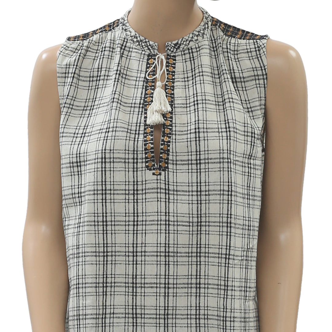 Ulla Johnson Check Printed Blouse Top