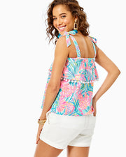 Lilly Pulitzer Benita Printed Tank Blouse Top