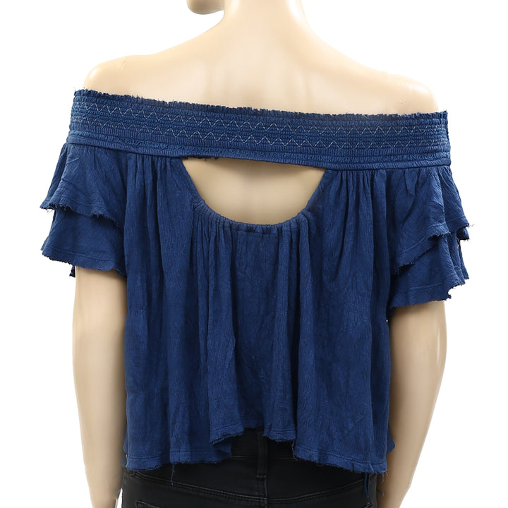 Free People Santorini Swingy Crop Top Off The Shoulder