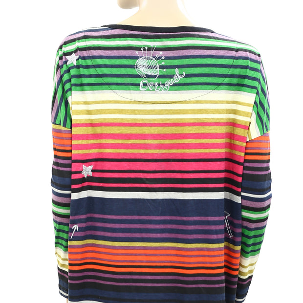 Desigual Rainbow Printed Tunic Top