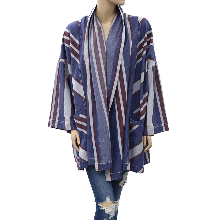 Free People Striped Coverup Tunic Top