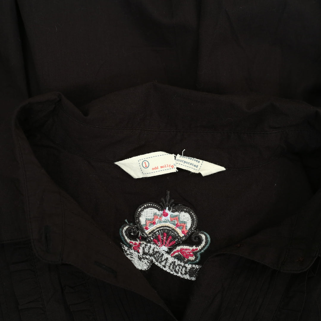 Odd Molly Anthropologie Solid Buttondown Shirt Top