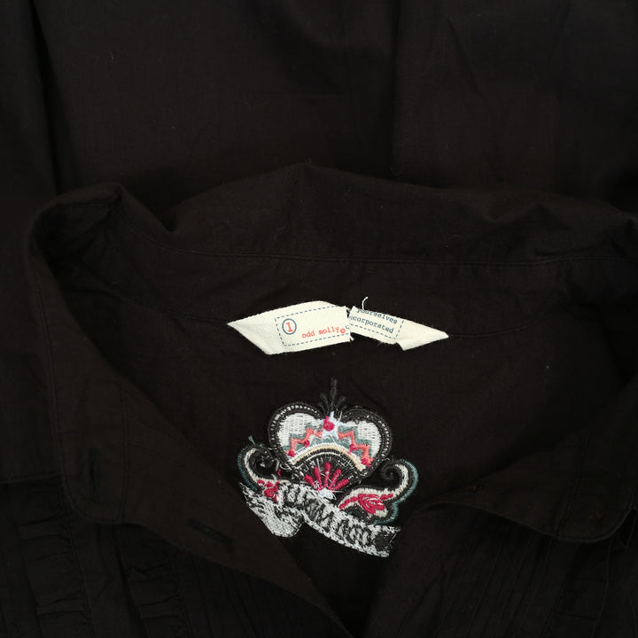 Odd Molly Anthropologie Solid Buttondown Shirt Top