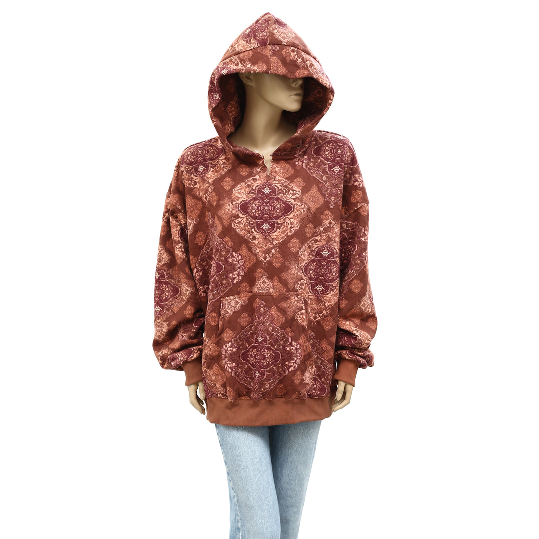 Free People We The Free It's A Vibe Print Hoodie Top