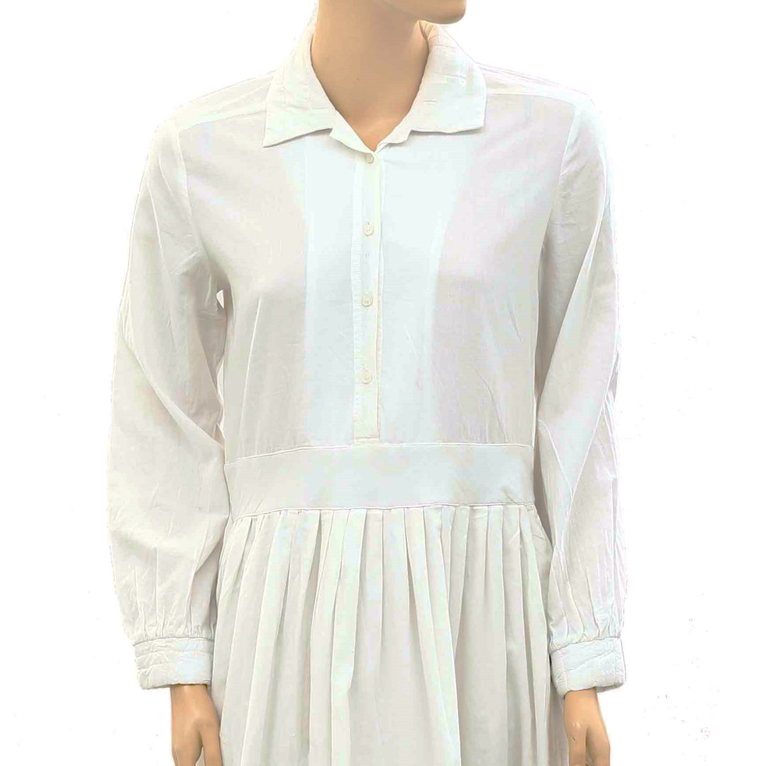 La Dovitch Solid Shirt Midi Dress S