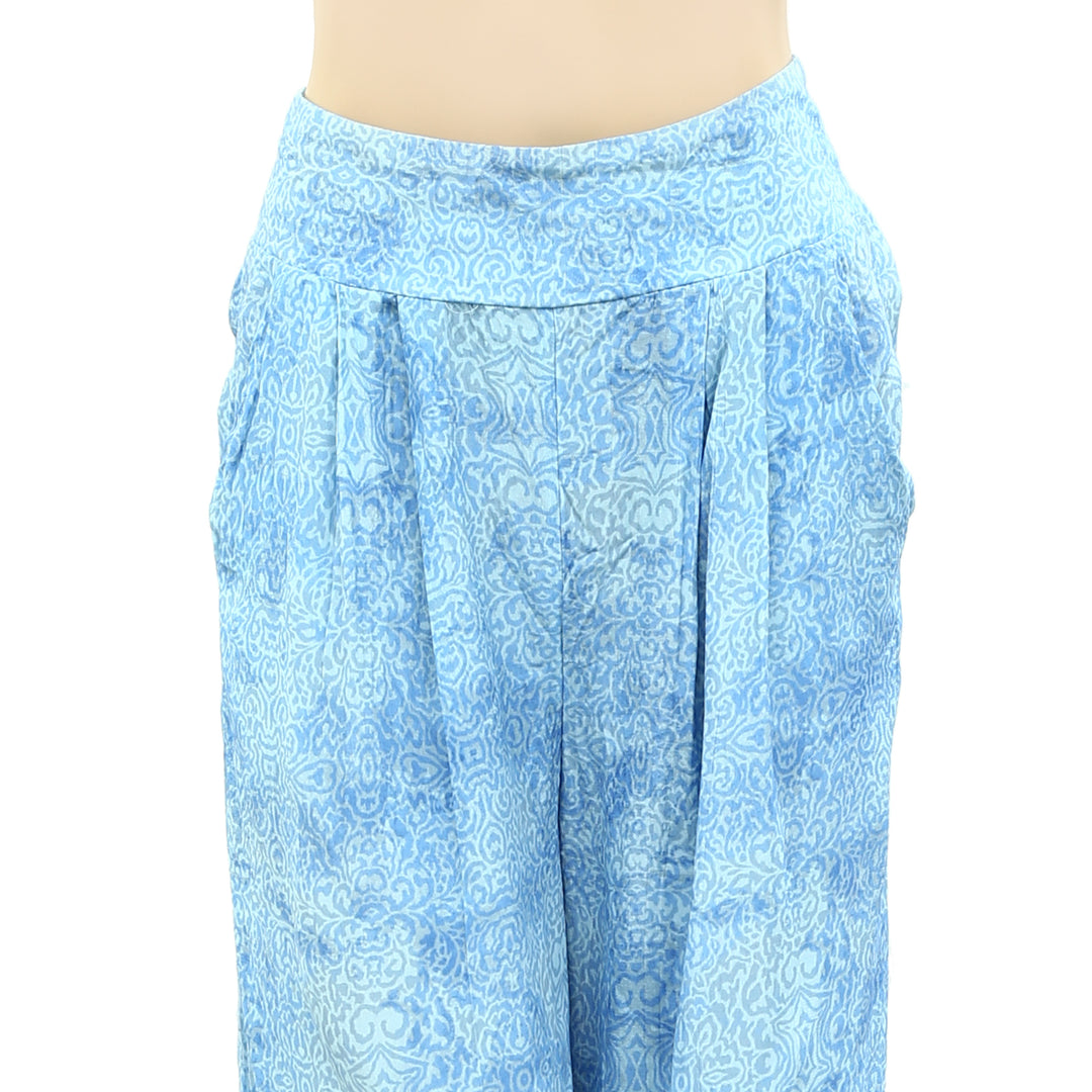 Free People Floral Printed Smocked Trouser Pants