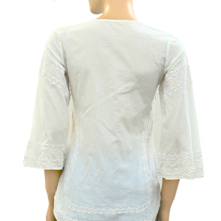 Sezane Lace Blouse Top