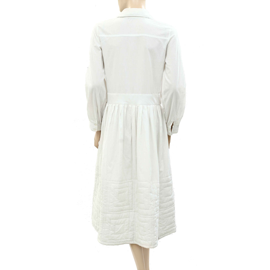 La Dovitch Solid Shirt Midi Dress S