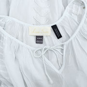 Love Sam Elena Beaded Embroidered Sheer Tunic Top