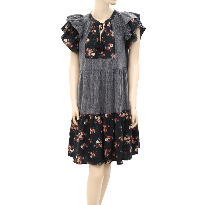 Ulla Johnson Ruffle Floral Printed Mini Dress