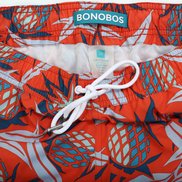 Bonobos Riviera 再生泳裤短裤菠萝印花男士 M 号
