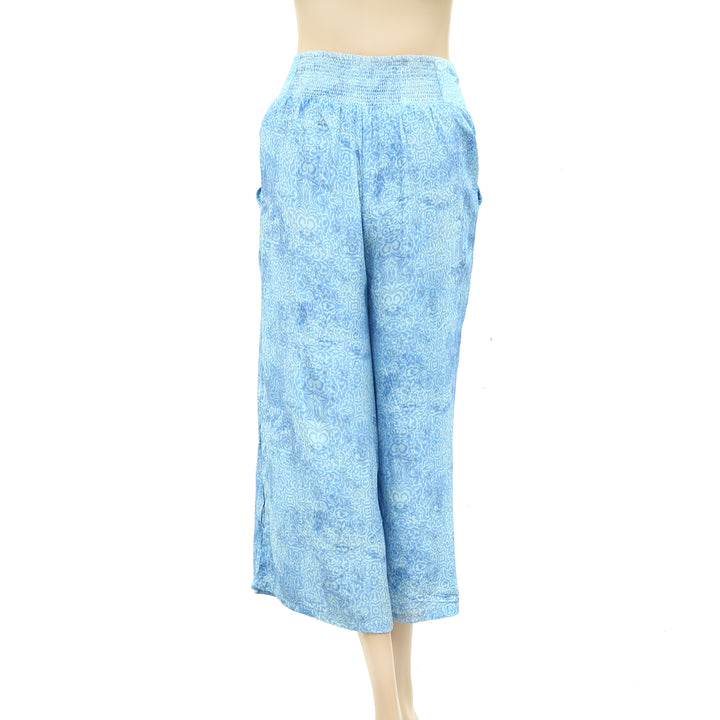 Free People Floral Printed Smocked Trouser Pants