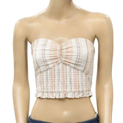 Tularosa Bailee Smocked Strapless Tube Cropped Top