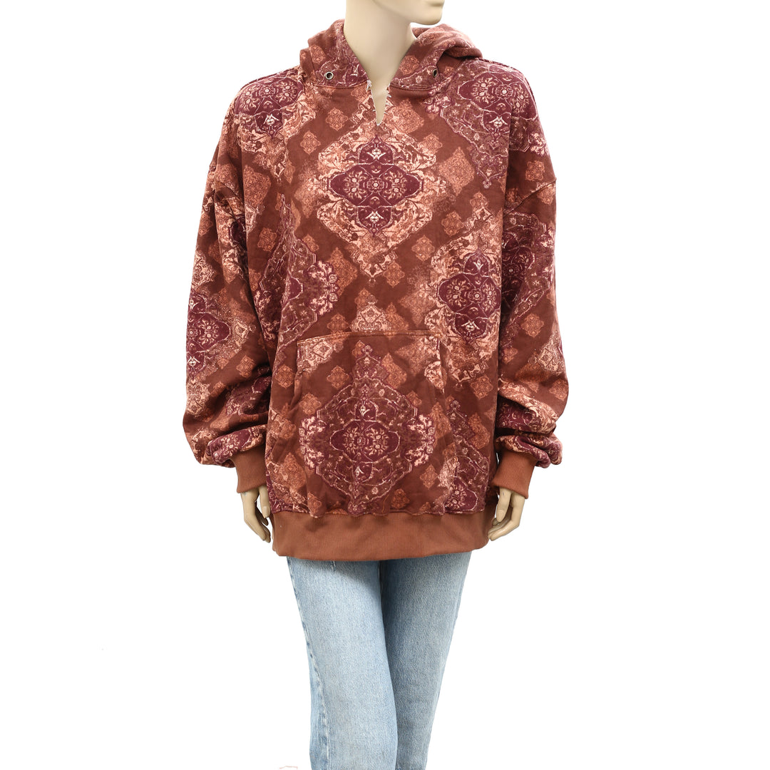 Free People We The Free It's A Vibe Print Hoodie Top