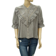 Free People Walk In The Park Blouse Top