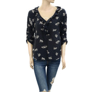 Doen Butterfly Printed Blouse Top