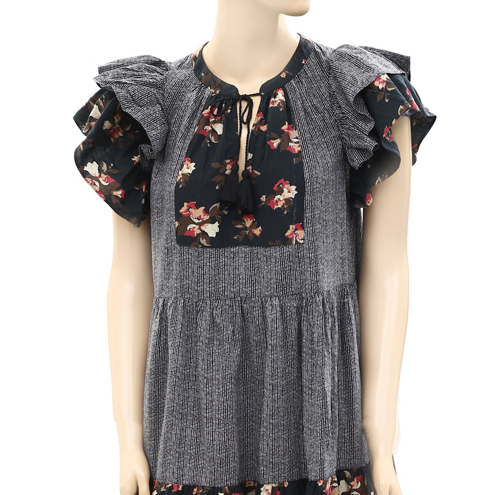 Ulla Johnson Ruffle Floral Printed Mini Dress