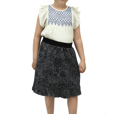 Desigual Kids Girl Gray Ruffle Skirt